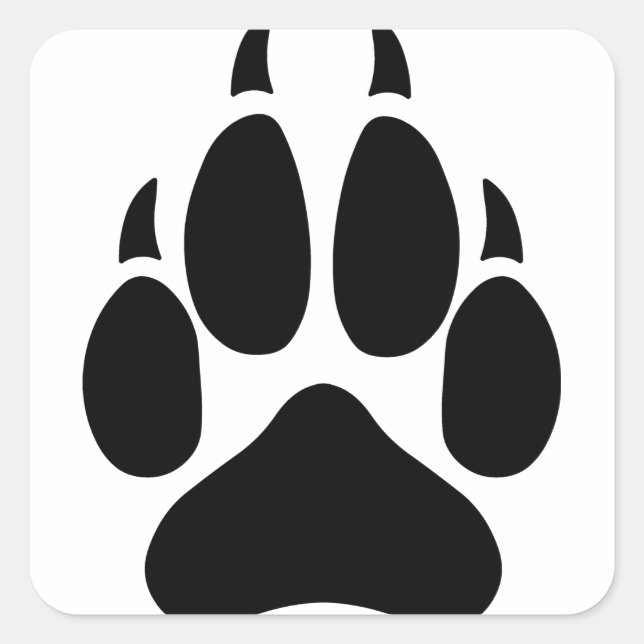 Sticker Carré Wolf Paw (Devant)