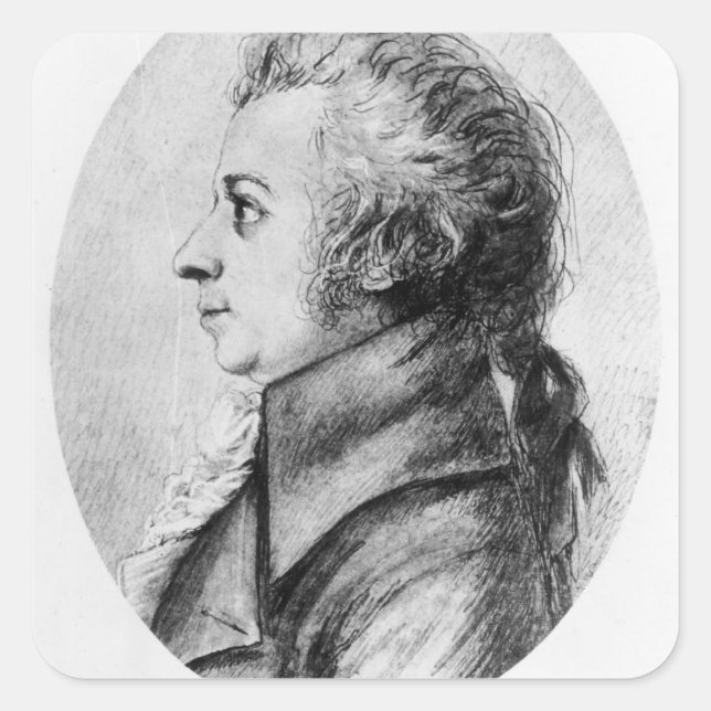Sticker Carré Wolfgang Amadeus Mozart (Devant)