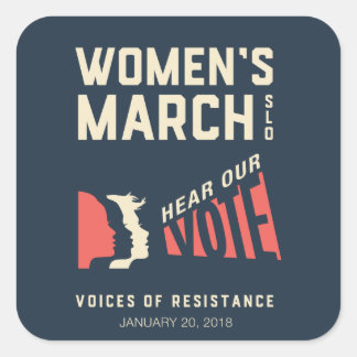 Sticker Carré Women's March SLO - Janvier 2018 Event