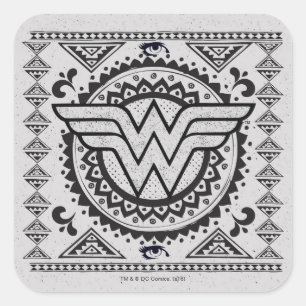 Sticker Carré Wonder Woman Spirituel Tribal Design