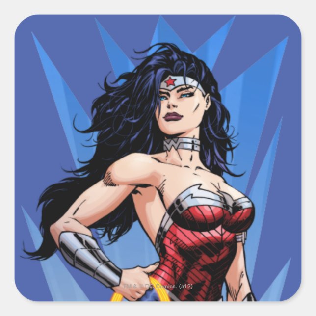 Sticker Carré Wonder Woman & Sword (Devant)