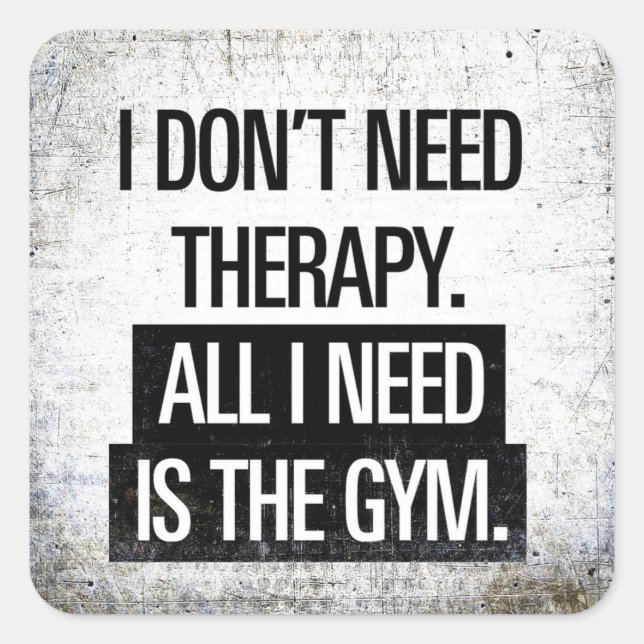 Sticker Carré Workout (Devant)