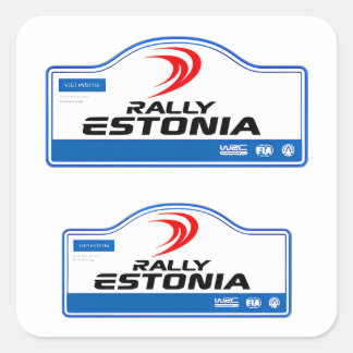 Sticker Carré WRC Rallye Estonie championnat de course automobil