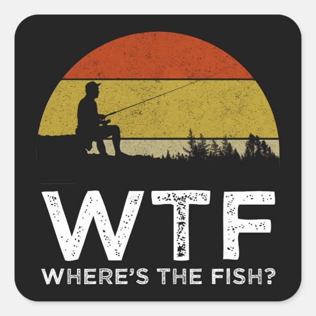 Sticker Carré WTF - Où est le poisson ? (Devant)