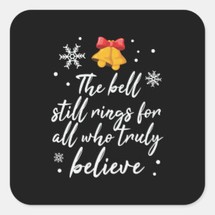 Sticker Carré Xmas the Bell Still
