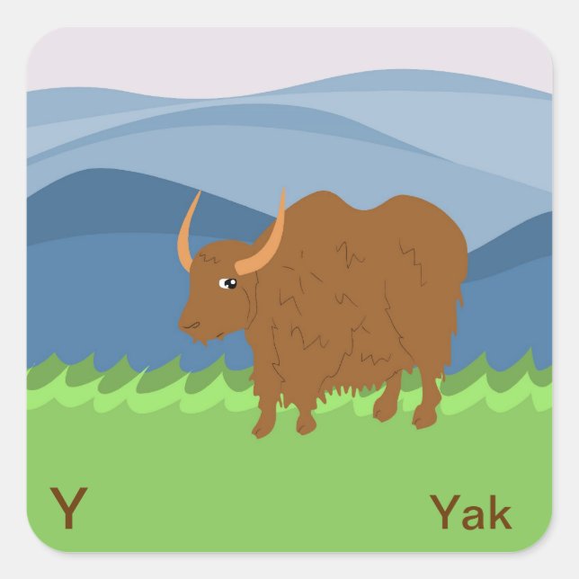 Sticker Carré Y pour l'autocollant de yak (Devant)