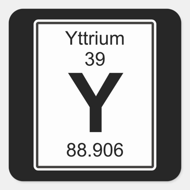 Sticker Carré Y - Yttrium (Devant)