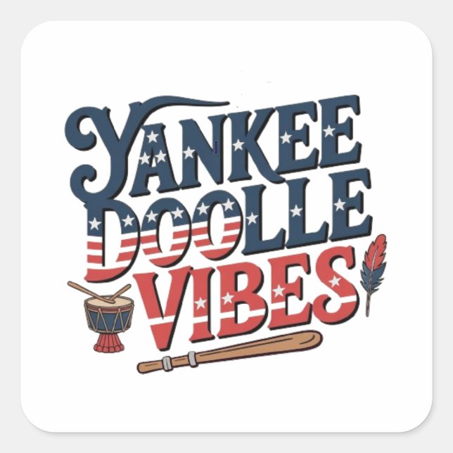 Sticker Carré Yankee Doodle (Devant)