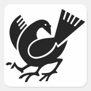 Sticker Carré Yata crow