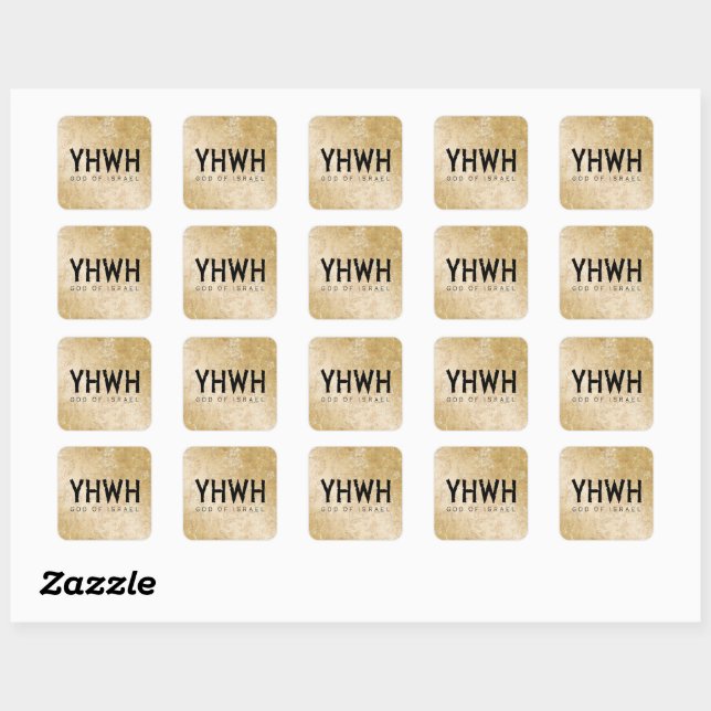 Sticker Carré YHWH Jehovah (Feuille)