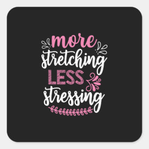 Sticker Carré Yoga lover   More Stretching
