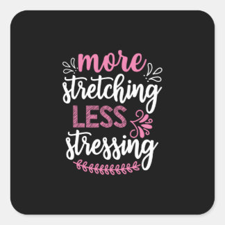 Sticker Carré Yoga lover | More Stretching