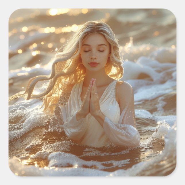 STICKER CARRÉ YOGA - MEDITATION - CARPE DIEM - WELLNESS (Devant)