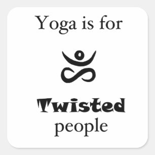 Sticker Carré Yoga tordu