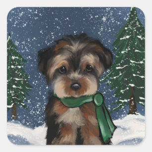 STICKER CARRÉ YORKIE