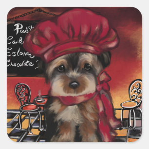 STICKER CARRÉ YORKIE POO     