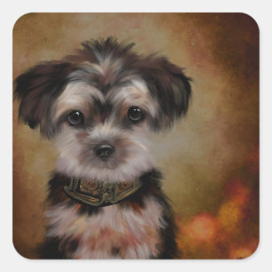 Sticker Carré Yorkie Poo