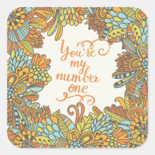 Sticker Carré You Are My Number