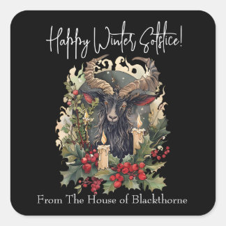 Sticker Carré Yule de chèvre classique