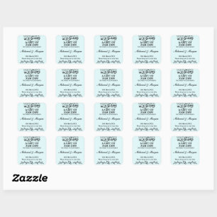 Sticker Carré Zam Zam Eau Nikah Mariage musulman Faveur