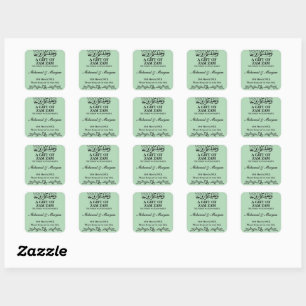 Sticker Carré Zam Zam Eau Nikah Mariage musulman Faveur