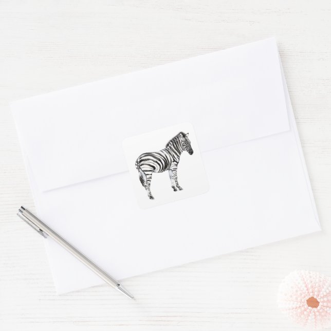 Sticker Carré Zebra (Enveloppe)