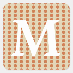 Sticker Carré Zest Spice Moods Dods avec Monogramme Initial