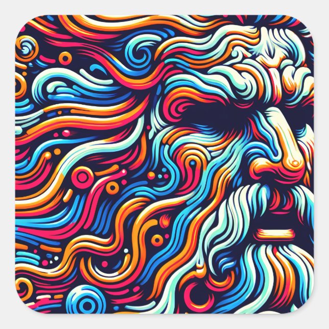 STICKER CARRÉ ZÉUS (Devant)