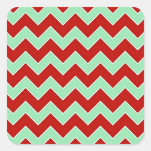 Sticker Carré Zigzag de Noël