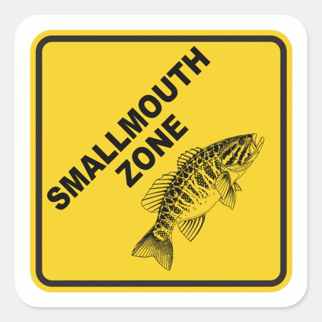 Sticker Carré Zone de Smallmouth (Devant)