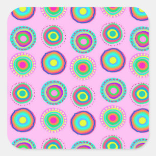 Sticker Carré Zones simples