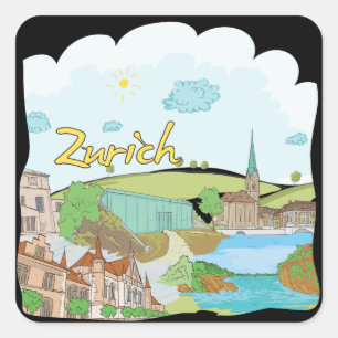Sticker Carré Zurich