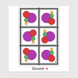 Sticker Carrés et cercles Abstraits