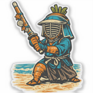 Sticker Carrot Kendo Beach Dojo — Entraînement d'été vinta