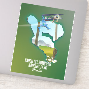 Sticker Carte Canon del Sumidero, mexique