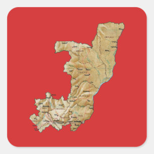 Sticker Carte Congo-Brazzaville