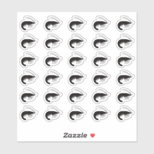 Sticker Carte de choix de menu de mariage aux crevettes