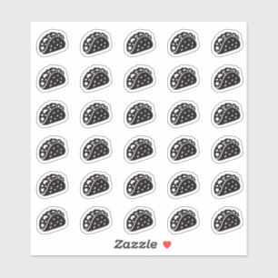 Sticker Carte de choix de menu de taco pour mariage