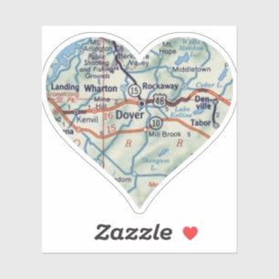 Sticker Carte de Dover NJ 50