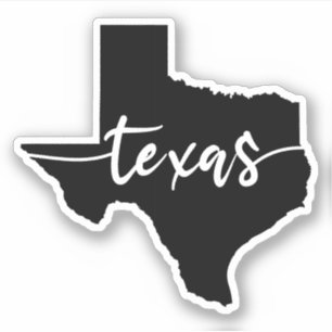 Sticker Carte de l'état du Texas USA