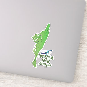 Sticker Carte de l'île de Cumberland