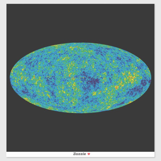Sticker Carte de l'univers de la sonde à micro-ondes WMAP (Feuille)