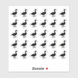 Sticker Carte de mariage d'oie Menu Choix de repas