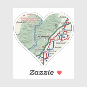 Sticker Carte de Richfield Utah