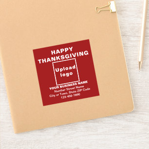 Sticker Carte de vœux de Thanksgiving pour entreprise sur 