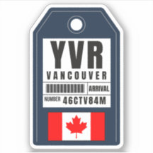 Carte d'embarquement de Vancouver - Canada YVR