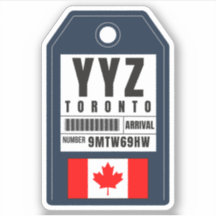 Carte d'embarquement Toronto - Canada YYZ