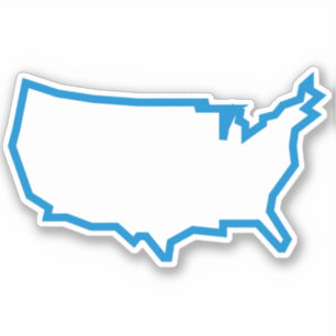 Sticker Carte des États-Unis en contour