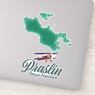 Sticker Carte des Seychelles de Praslin