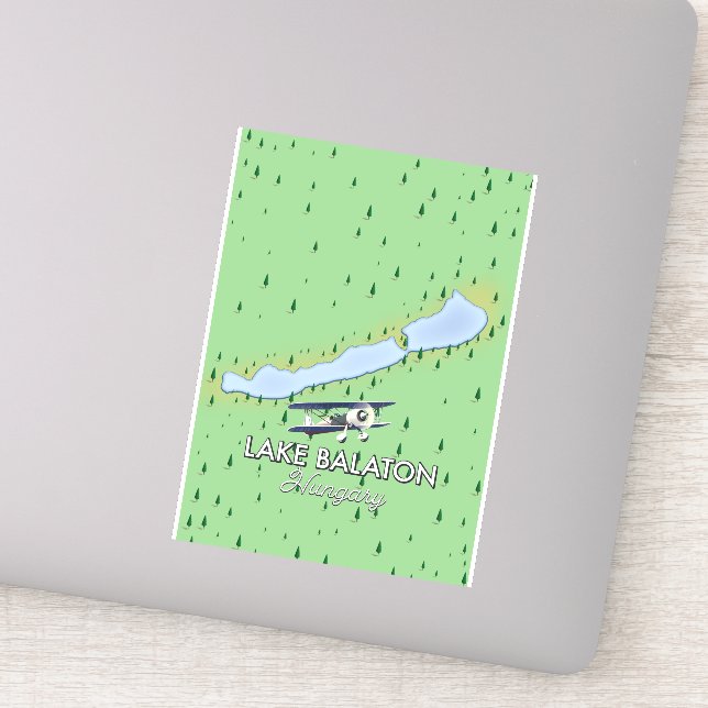 Sticker Carte du lac Balaton Hongrie (Détail)